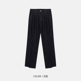 クボセミワイドローデニムパンツ / Kubo Semi-Wide Raw Denim Pants (2 colors)