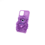 SUN CASE PATCH FLEECE BEAR SPARKLING PURPLE (6535225475190)