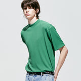 2ウェイリブモックネックTシャツ / 2way rib mock neck t-shirt green