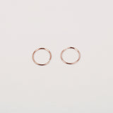 14K GOLD 10MM PIPE RING EARRING (6680875958390)