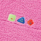 KIRSH X MISAKI KAWAI FLEECE MIX PATCH STADIUM JACKET [PINK]