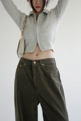 モモ2ウェイニットジップアップ / Momo 2 way knit zip-up (4color)