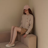 Oat Waffle Button Tee