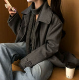 [BELLIDE MADE] Euriphyan Hidden Oversized Fit Single Long Coat