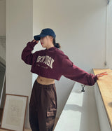 ニューヨーククロップフーデッドTシャツ / New York Crop Hooded T-shirt (2color)