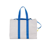 コットン 2WAY キャンバスバッグ / COTTON 2WAY CANVAS BAG-GRAY+BLUE