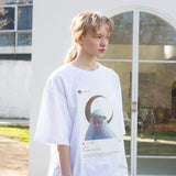 インスタグラムハーフTシャツ / 0 0 instagram half t-shirt - WHITE