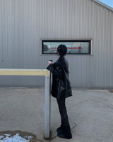 Leather half jacket