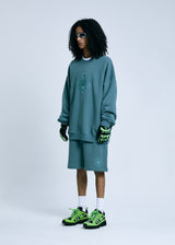 EMBLEM EMBROIDERY SWEATSHIRT_GREEN