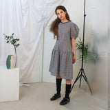 Bonita flower check dress (6657246920822)
