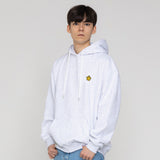 [UNISEX]Yellow odd flower embroidery hoodie