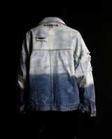 BBD Utopia Bleached Custom Raglan Denim Jacket (Blue)
