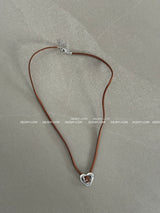 Heart Ethnic Suede Necklace