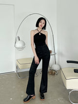 ジャガードブーツカットパンツ / Jacquard Bootcut Pants (4color)