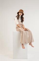 (핸드메이드) 소프트 브라운 버킷 햇 / (HANDMADE EMBROIDERY) SOFT BROWN BUCKET HAT (6656019333238)