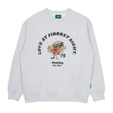 HAMBURGER EMBROIDERY SWEAT SHIRT