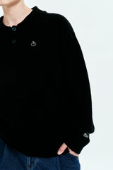 MONO CHERRY MEN COLLAR KNIT[BLACK]