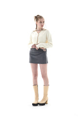 カットアウトミニスカート/CUT OUT MINI SKIRT