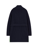 CHECKERBOARD ROBE CARDIGAN NAVY (6613774139510)