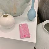 ピンクマーブルスマホハードケース / Pink marble hard case