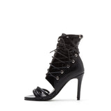 サイドポイントサンダルヒール/Side Point Sandal Heel(Black)