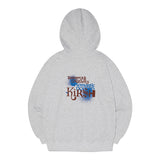 BACK POINT GRAFFITI GRAPHIC HOODIE [MELANGE GRAY]