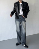 ボルトコートレザージャケット / OA bolt coated leather jacket (3 colors)