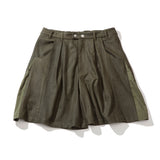 leather tuck shorts (6554481459318)