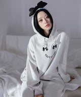 0 5 ribbon hood dress - OATMEAL (4642323726454)