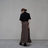 Brown Long Wrap Skirts