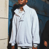 アノラックスウェット/ANORAK SWEAT SHIRT-WHITE MELANGE