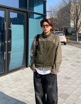 two-tone suede jacket 