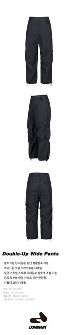 ダブルアップワイドパンツ / Double-Up Wide Pants Charcoal