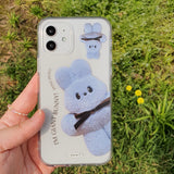 ジャイアントバニーダンダンジェリーハードアイフォンケース/Giant Bunny Dung dung Jelly Hard phone case blue