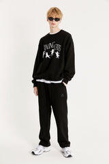 ダンシングキャッツスウェットシャツ / 25P DANCING CATS SWEAT SHIRTS_BLACK
