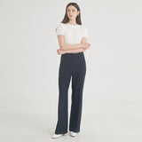 ウールストライプフレアパンツ / Wool Stripe Flare Pants (Navy)