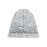 VA Brooch Melange Wool Rolling Beanie Bluemix