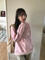 Poppy lettering hood T