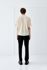 BUTTON UP HALF SLEEVE PIQUE CARDIGAN CREAM (6566843646070)