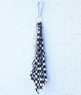 checkerboard chain keyring (6640295247990)