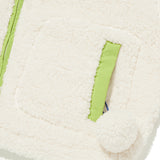 KIRSH X MISAKI KAWAI FLEECE MIX PATCH STADIUM JACKET [IVORY]