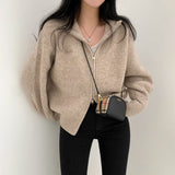 2WAYウールニットジップアップ/two-way wool knit zip-up