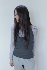 アップセットツーウェイホルターネックワンピースTシャツ(2color)