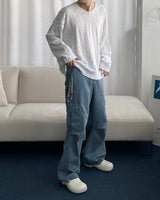 SKローレンVネックニット / SK Lauren V-neck Knitwear (4 colors)