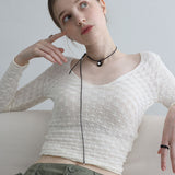 デイジーレザーネックレス / Daisy Leather N.(2color)