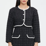 ピュアツイードクロップドジャケット/PURE TWEED CROPPED JACKET_BLACK
