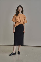オーバーサイズロゴ刺繍Tシャツ/OVERSIZED LOGO EMBROIDERED T-SHIRT_ORANGE