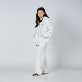 BASIC LOGO NEEDLEWORK SWEAT PANTS CREAM 