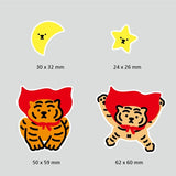 HERO TIGER 4PCS STICKERS (6538533109878)