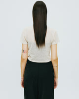 レンタルフォレストタイポクロップニット/RENTAL FOREST TYPO CROP KNIT-IVORY